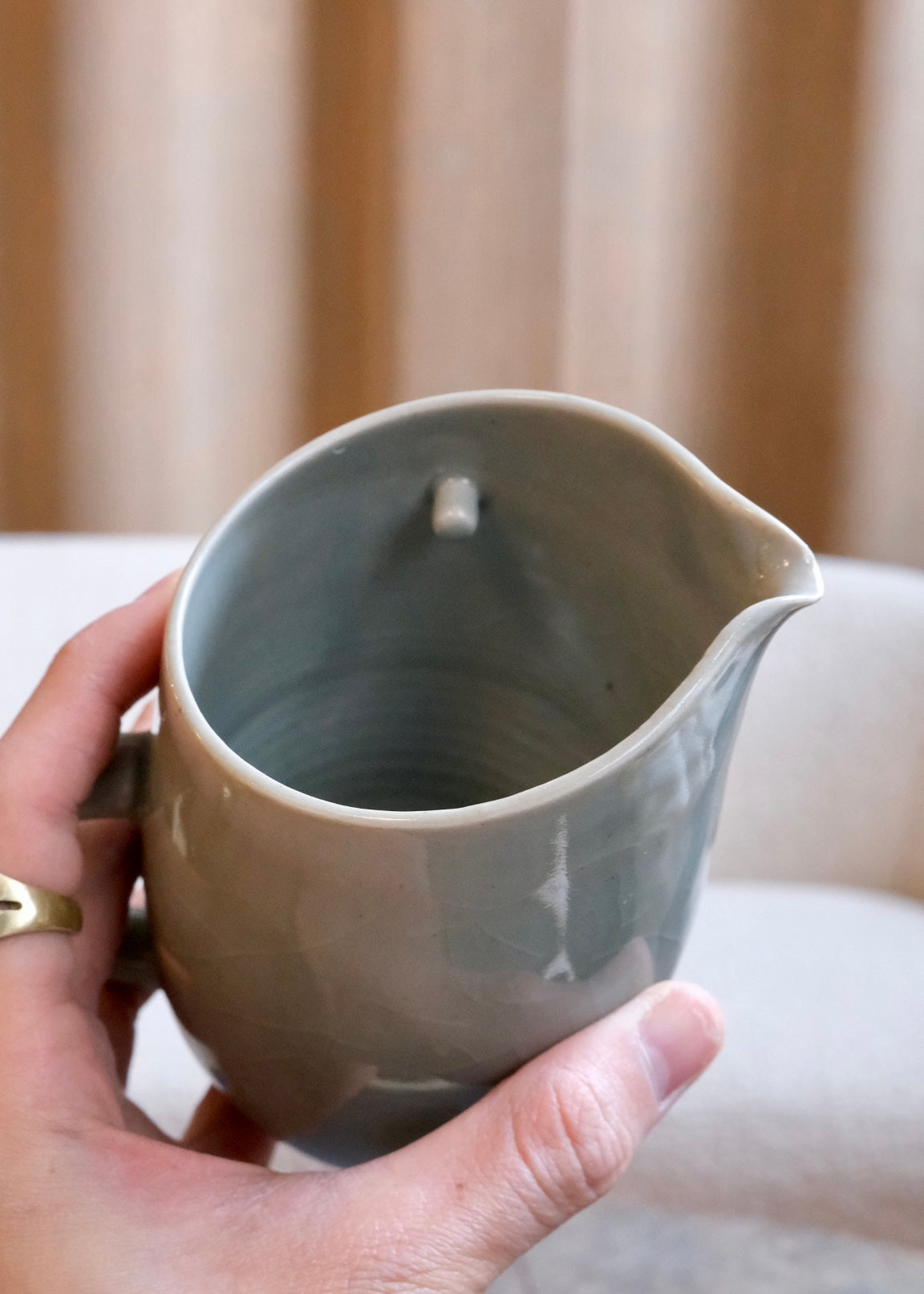 Celadon Pitcher Revolve Teapot