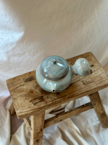 Glacial ash celadon kyusu revolve teapot