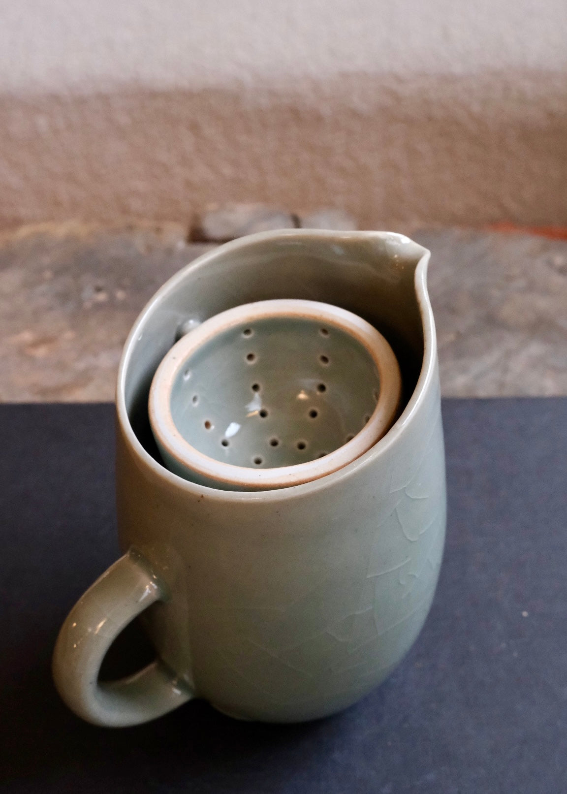 Celadon Pitcher Revolve Teapot