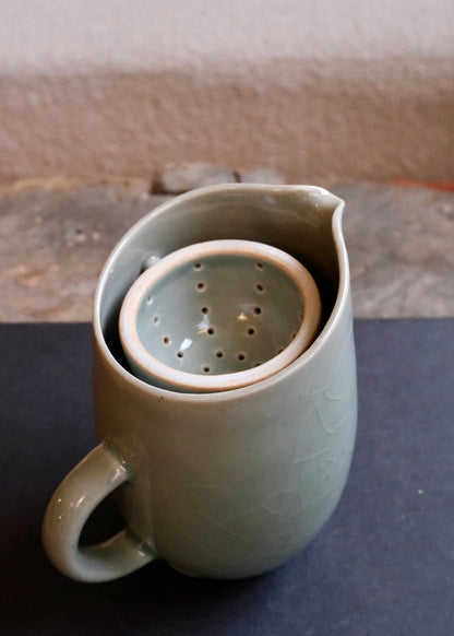 Celadon Pitcher Revolve Teapot