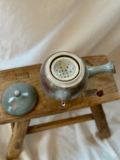 Rainbow fish kyusu revolve teapot