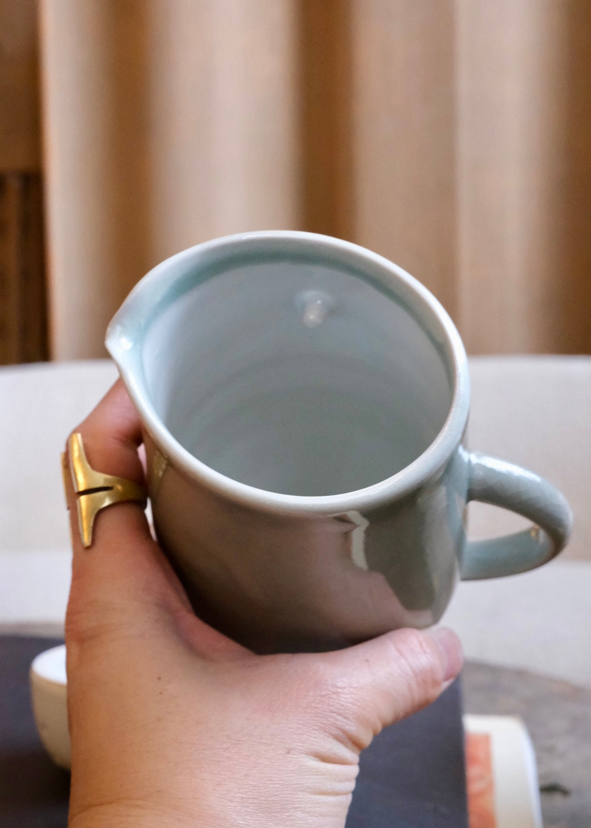 Celadon Pitcher Revolve Teapot