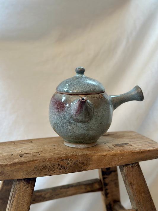 Rainbow fish kyusu revolve teapot