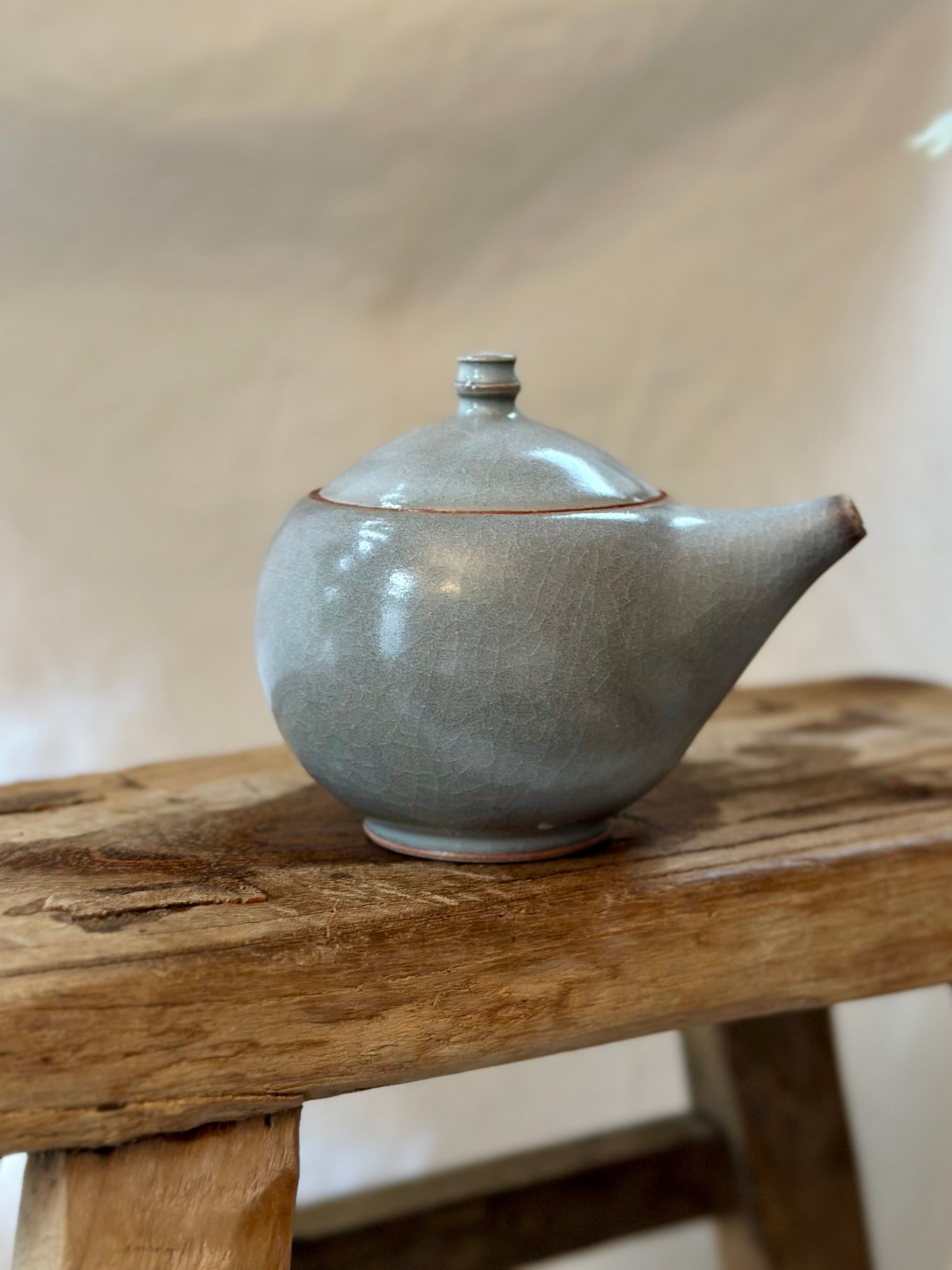 Glacial ash mini kyusu revolve  teapot