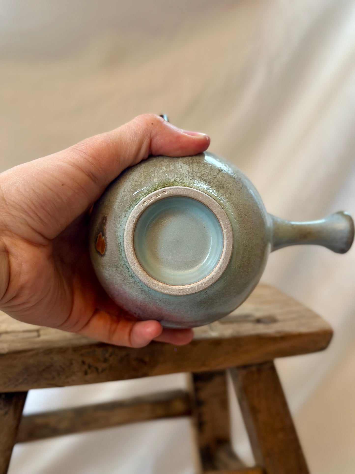 Rainbow fish kyusu revolve teapot