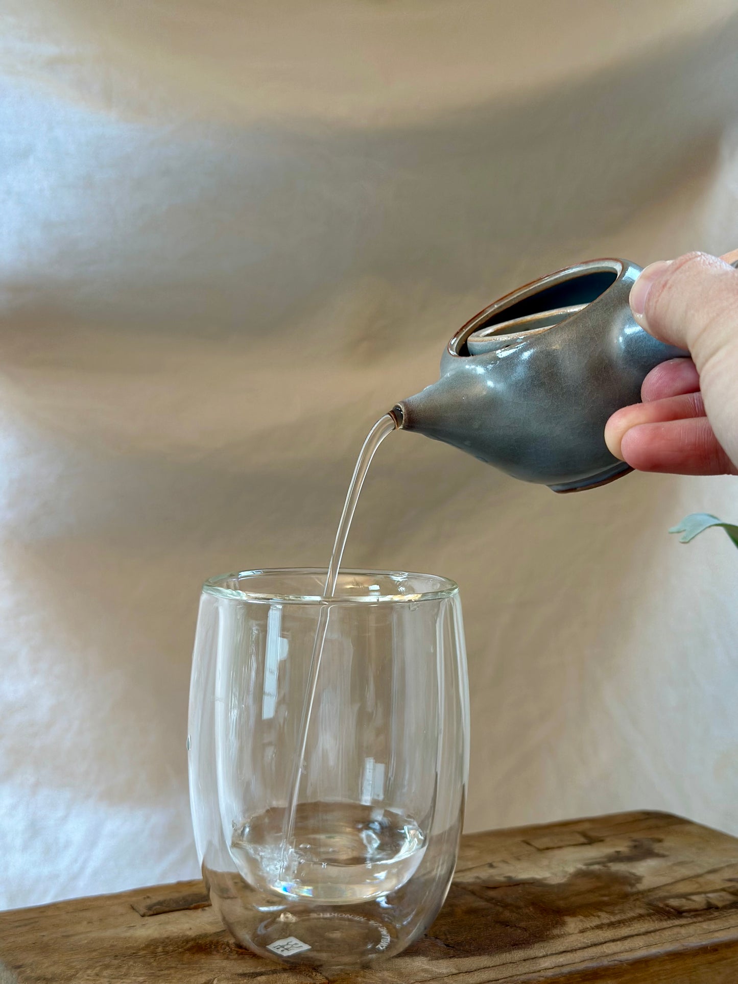 Glacial ash mini kyusu revolve  teapot