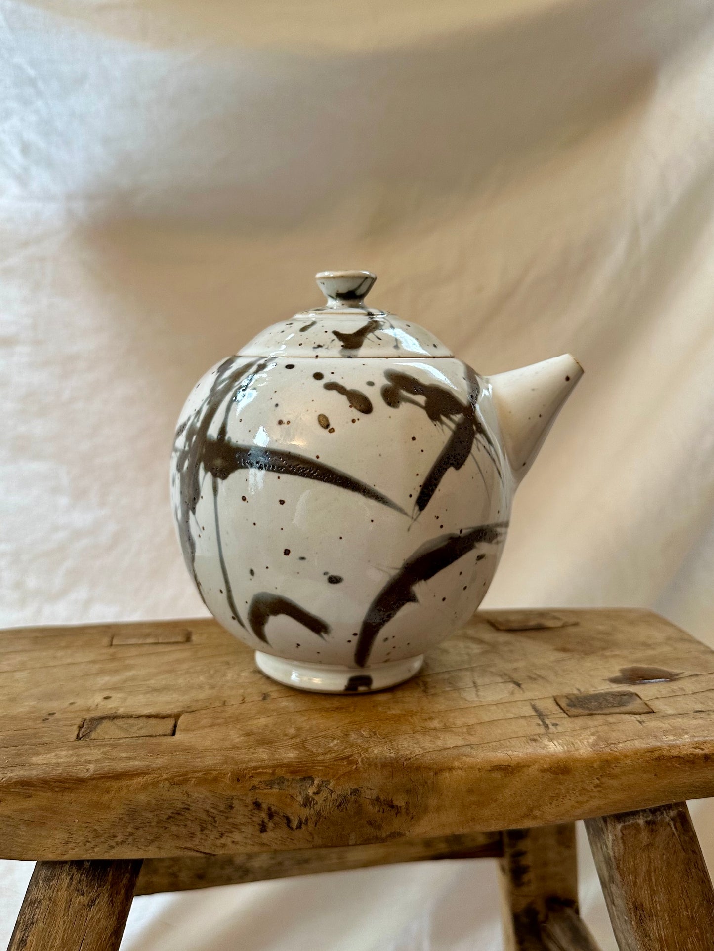 Snow forest kyusu revolve teapot