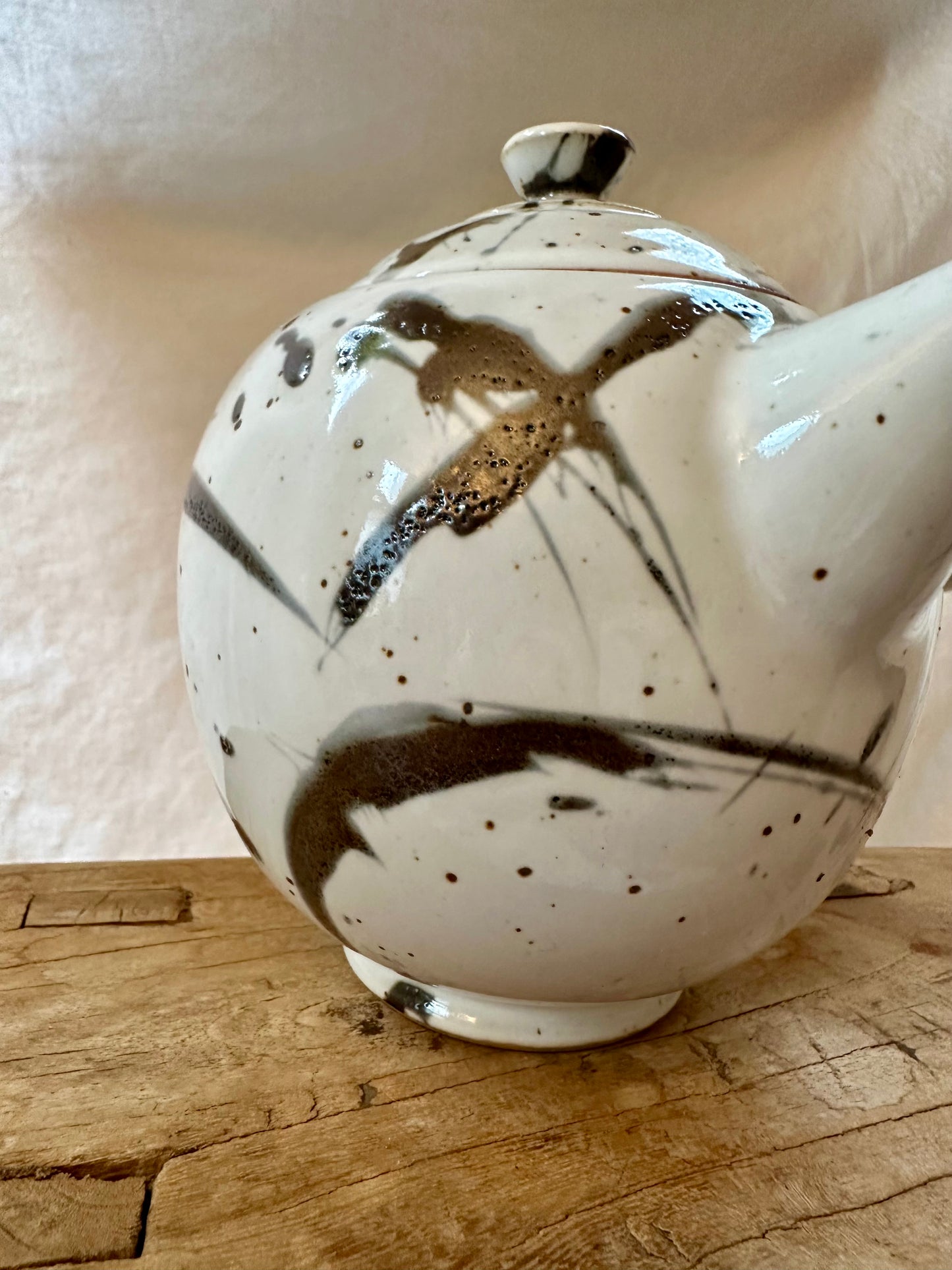 Snow forest kyusu revolve teapot