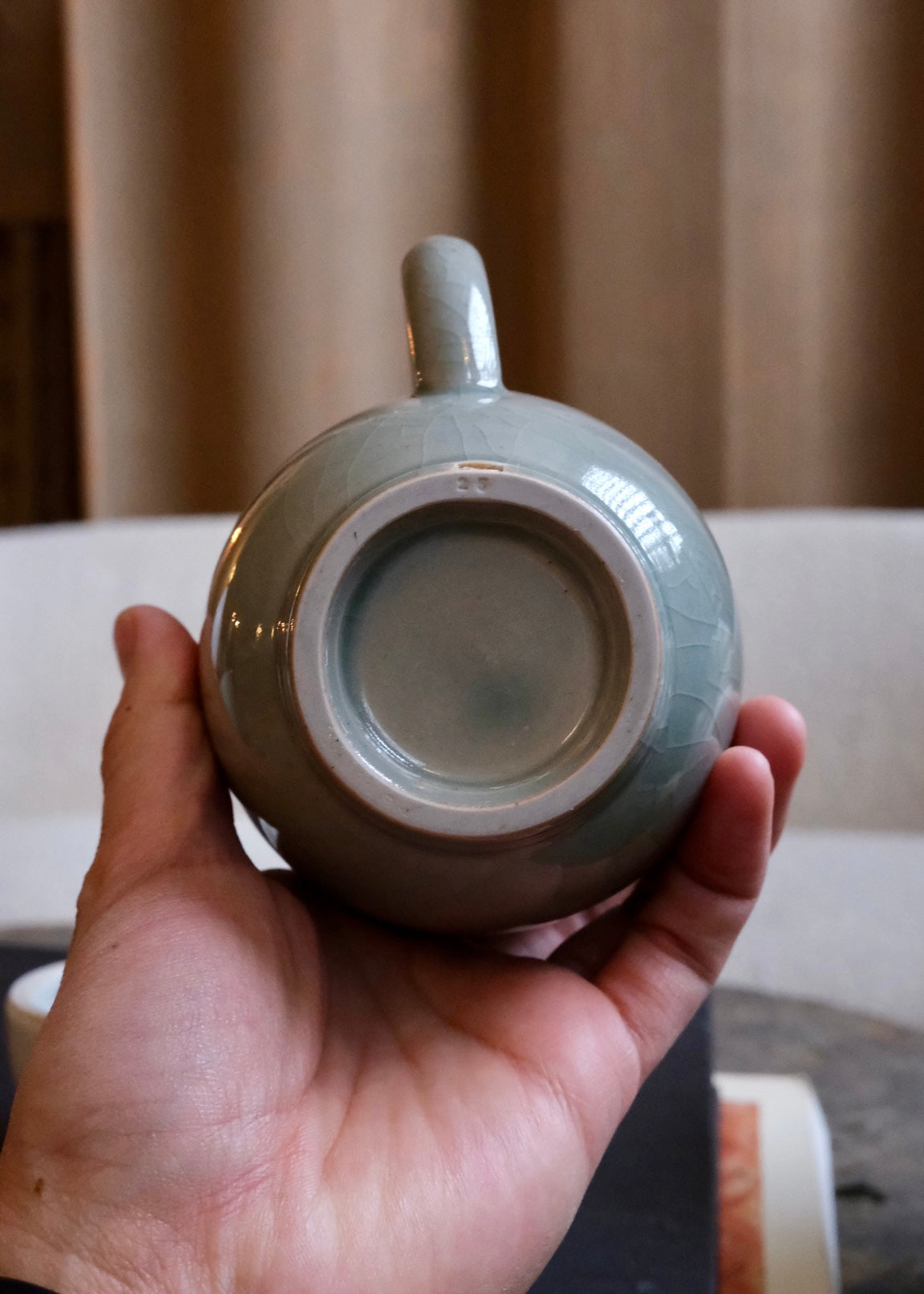 Celadon Pitcher Revolve Teapot