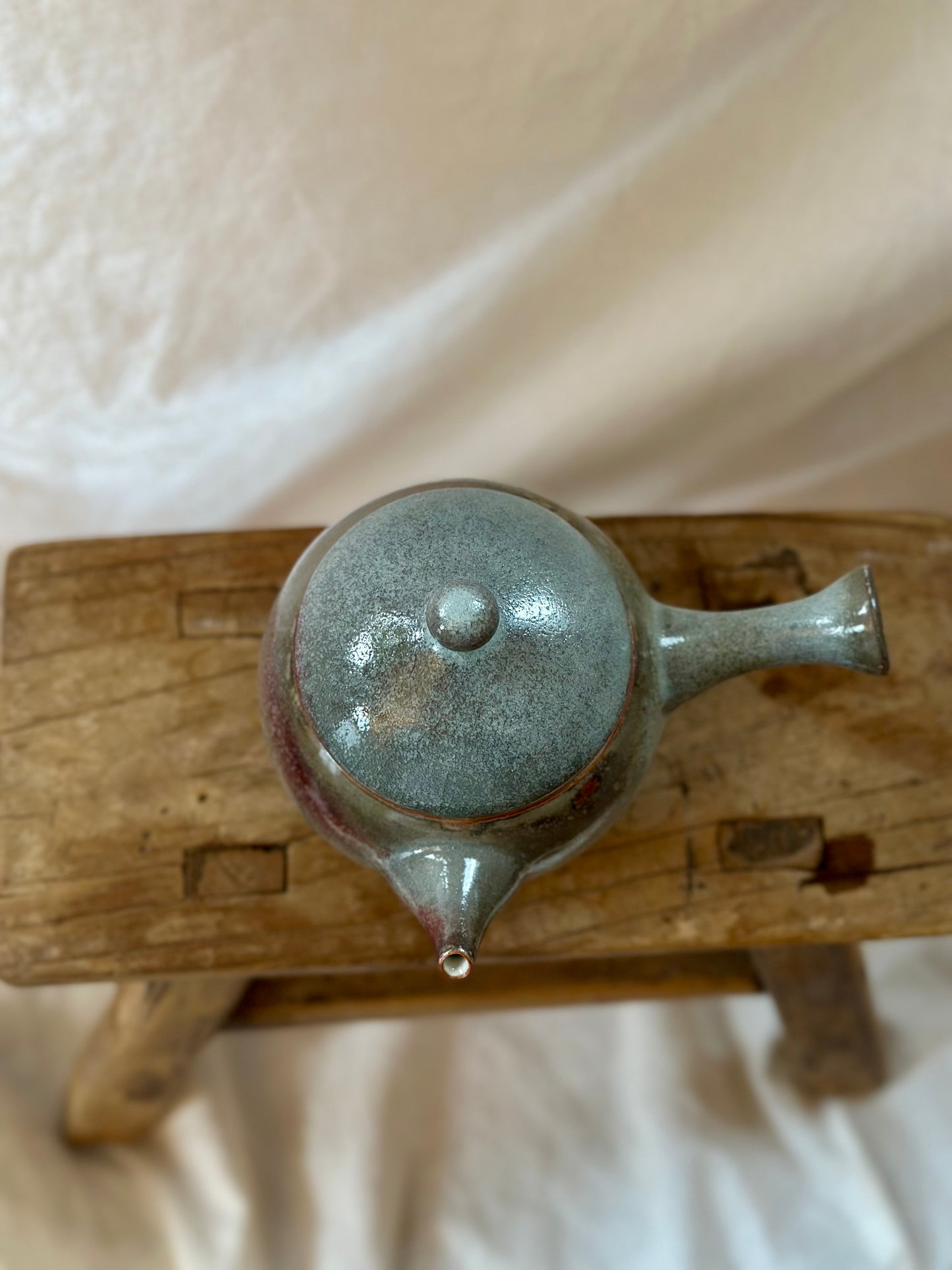 Rainbow fish kyusu revolve teapot