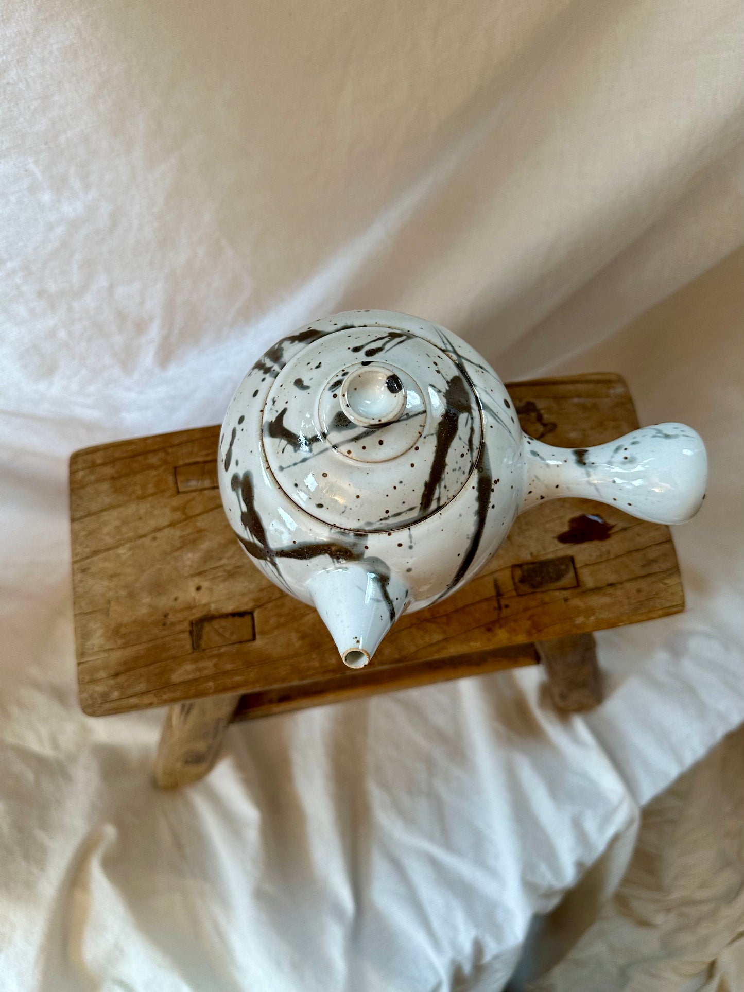 Snow forest kyusu revolve teapot