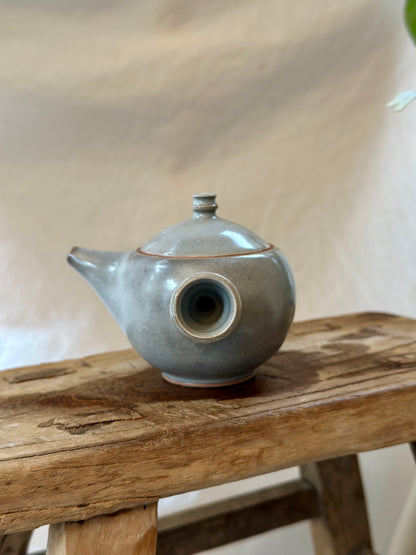 Glacial ash mini kyusu revolve  teapot