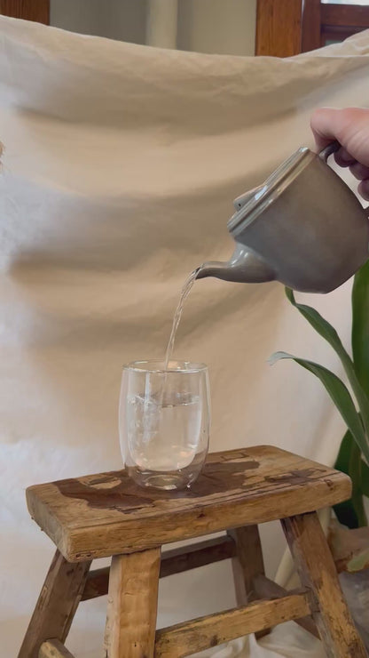 Glacial ash revolve teapot